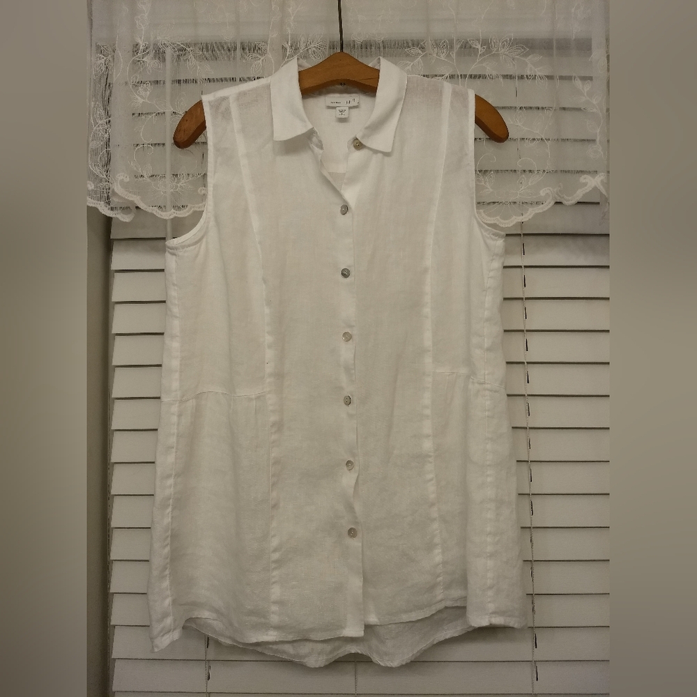 J Jill Sleeveless Linen Blouse SP